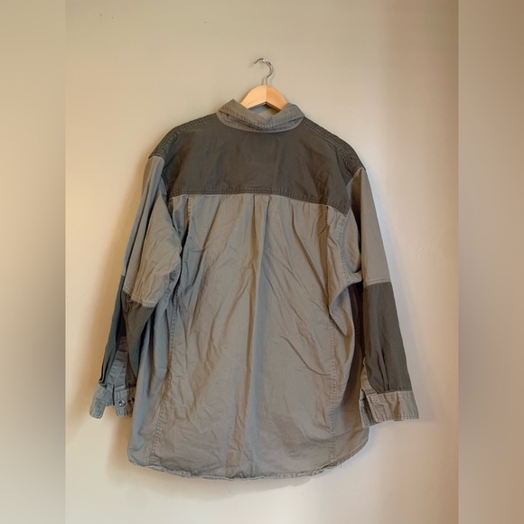 Master Sportsman shooting shirt green Colorblock Long Sleeve Button Down Shirt - Picture 5 of 7